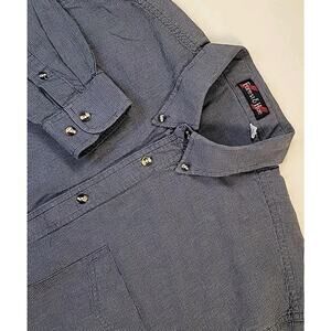 Forest & Hue Men’s Blue Houndstooth Button-Up Shirt Size M